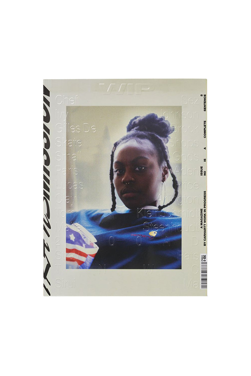 "Detailaufnahme des Carhartt WIP Magazine Issue 5 – hochwertige Druckqualität mit inspirierenden Artikeln über Kunst, Musik und Streetwear