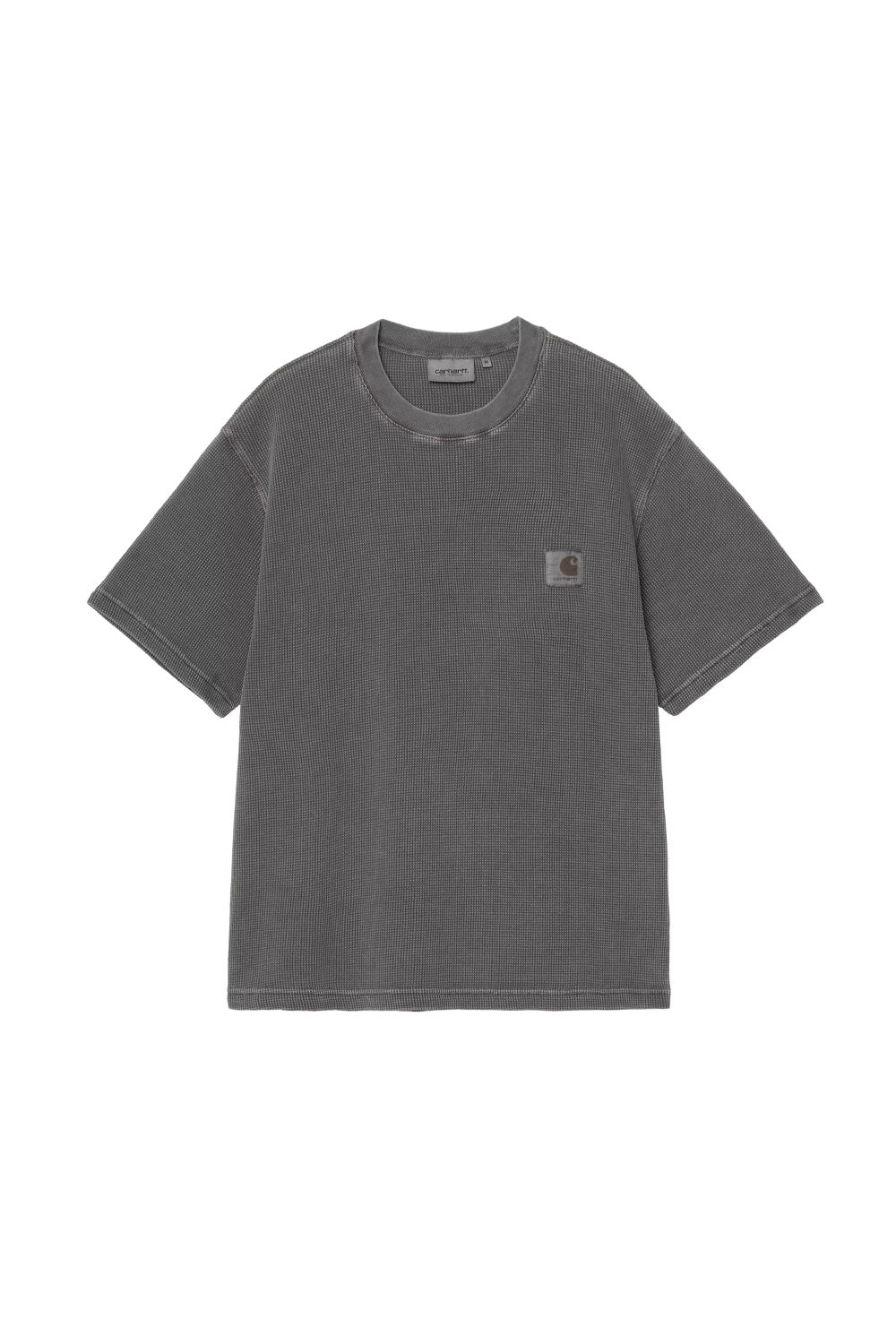 Carhartt WIP Nelson Waffle T-Shirt Black (Garment Dyed) - BONKERS