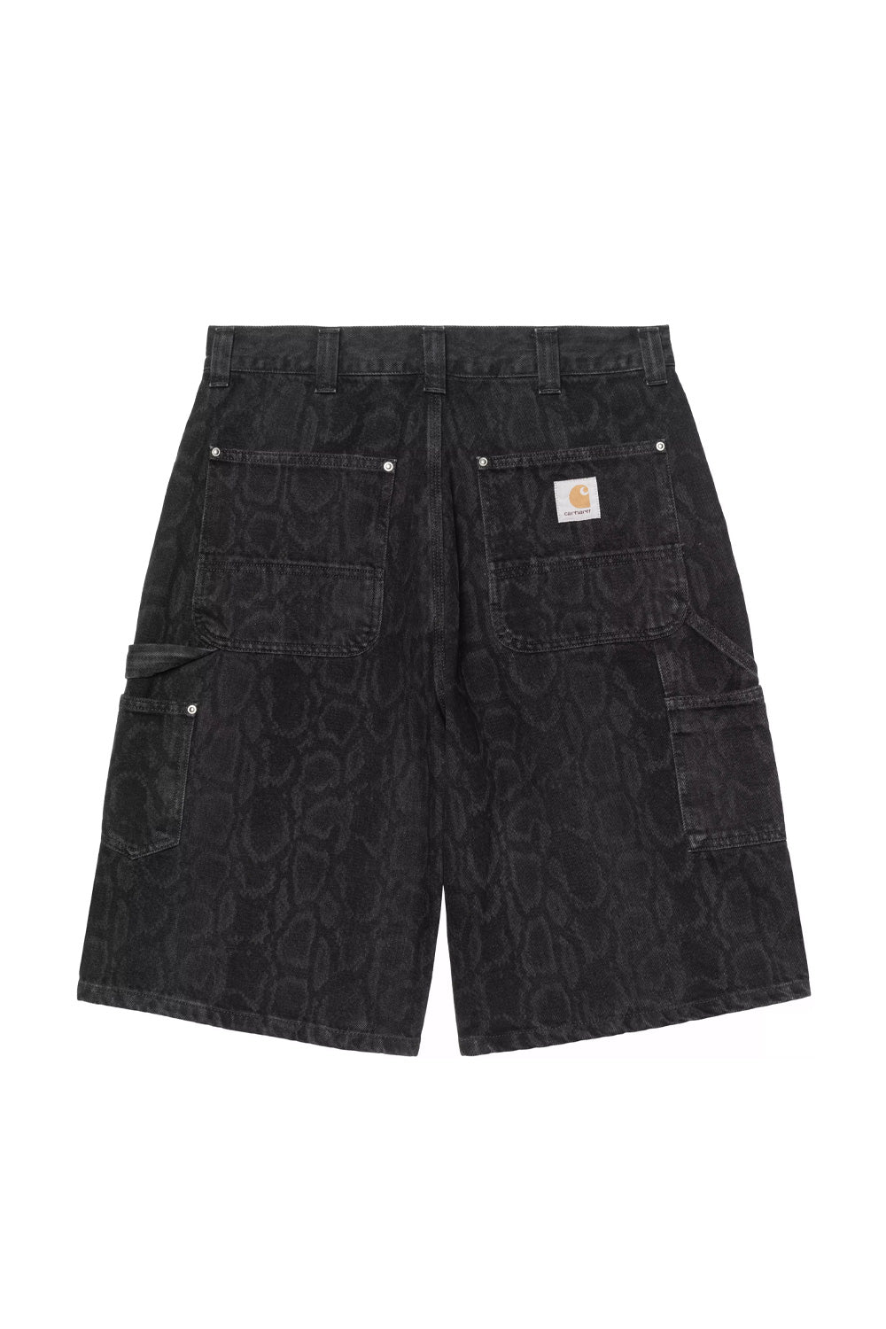Carhartt WIP OG Double Knee Short Snake Camo Black (Heavy Stone Wash) - BONKERS