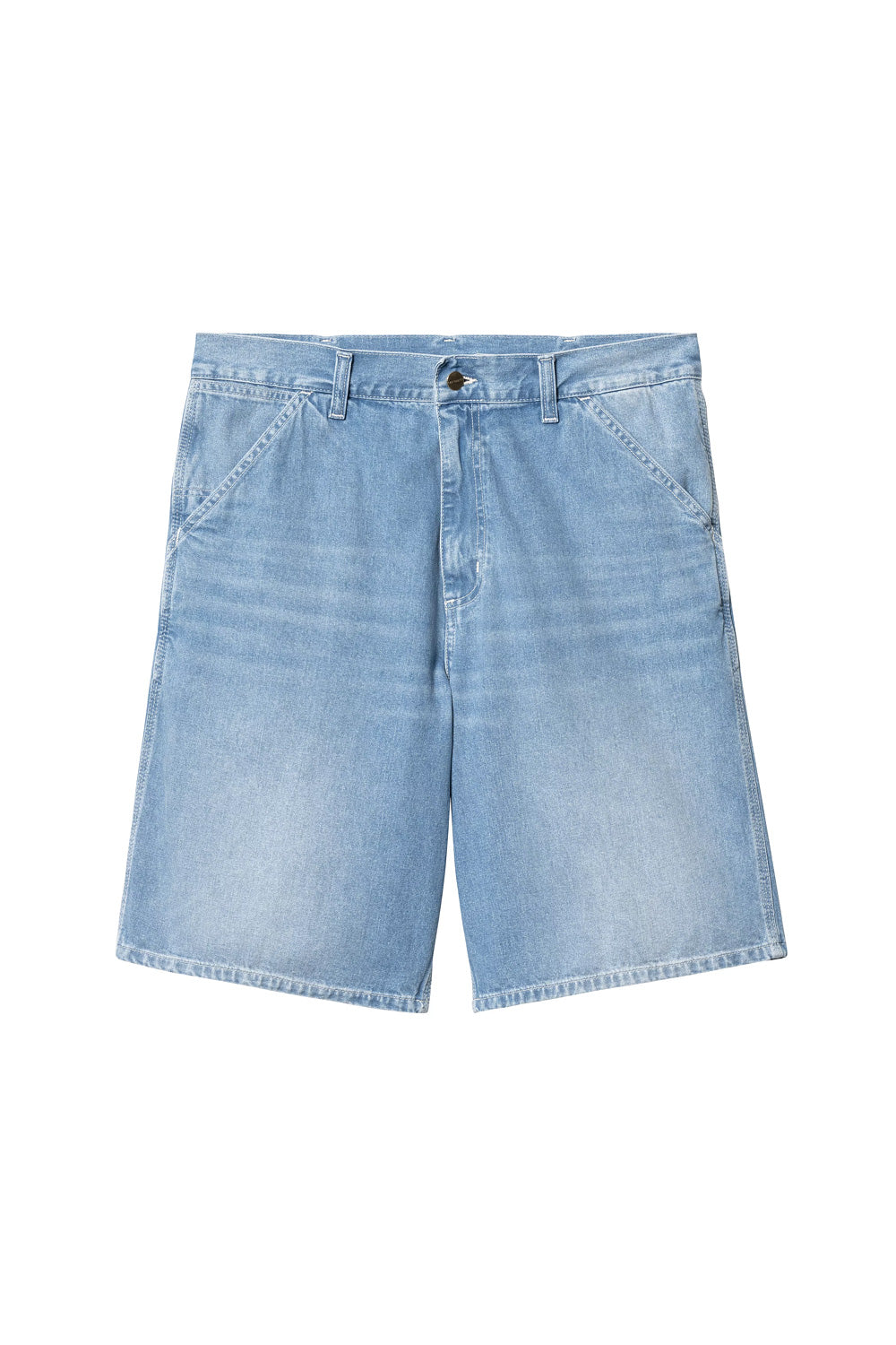 Carhartt WIP Simple Shorts Blau – Bequeme 100 % Baumwollshorts mit verstärkten Nähten an stressigen Punkten, ideal für alltäglichen Tragekomfort und Langlebigkeit.