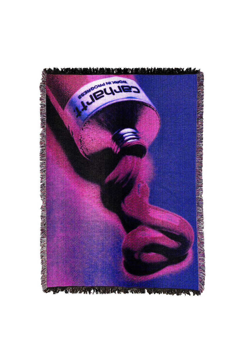 "Carhartt WIP Tube Woven Blanket – hochwertige gewebte Decke mit kontrastierendem Streifenmuster und gewebtem Carhartt-Label"