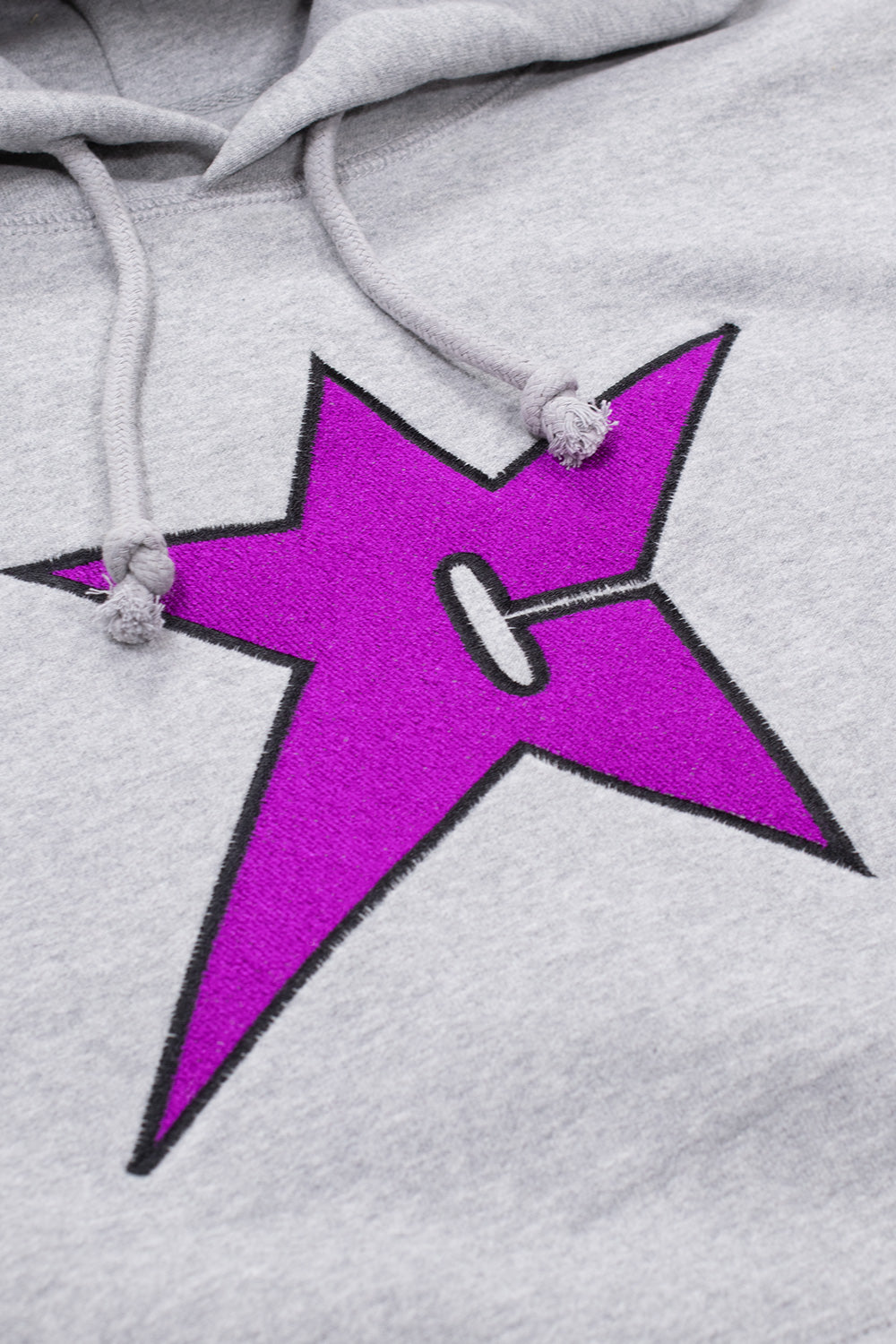 Carpet Company C-Star Hoodie Heather Grey (Purple Embroidery) - BONKERS