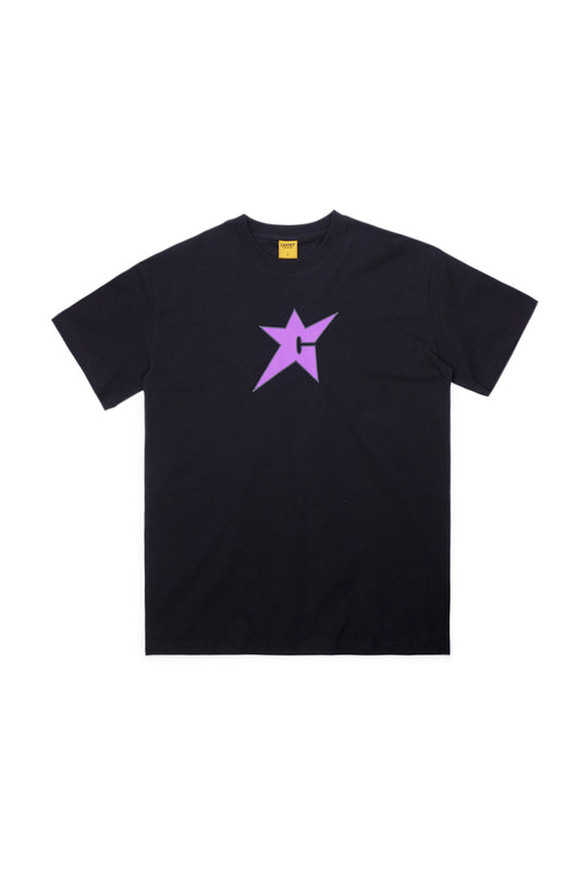 Carpet Company C-Star T-Shirt Black (Purple Print) - BONKERS