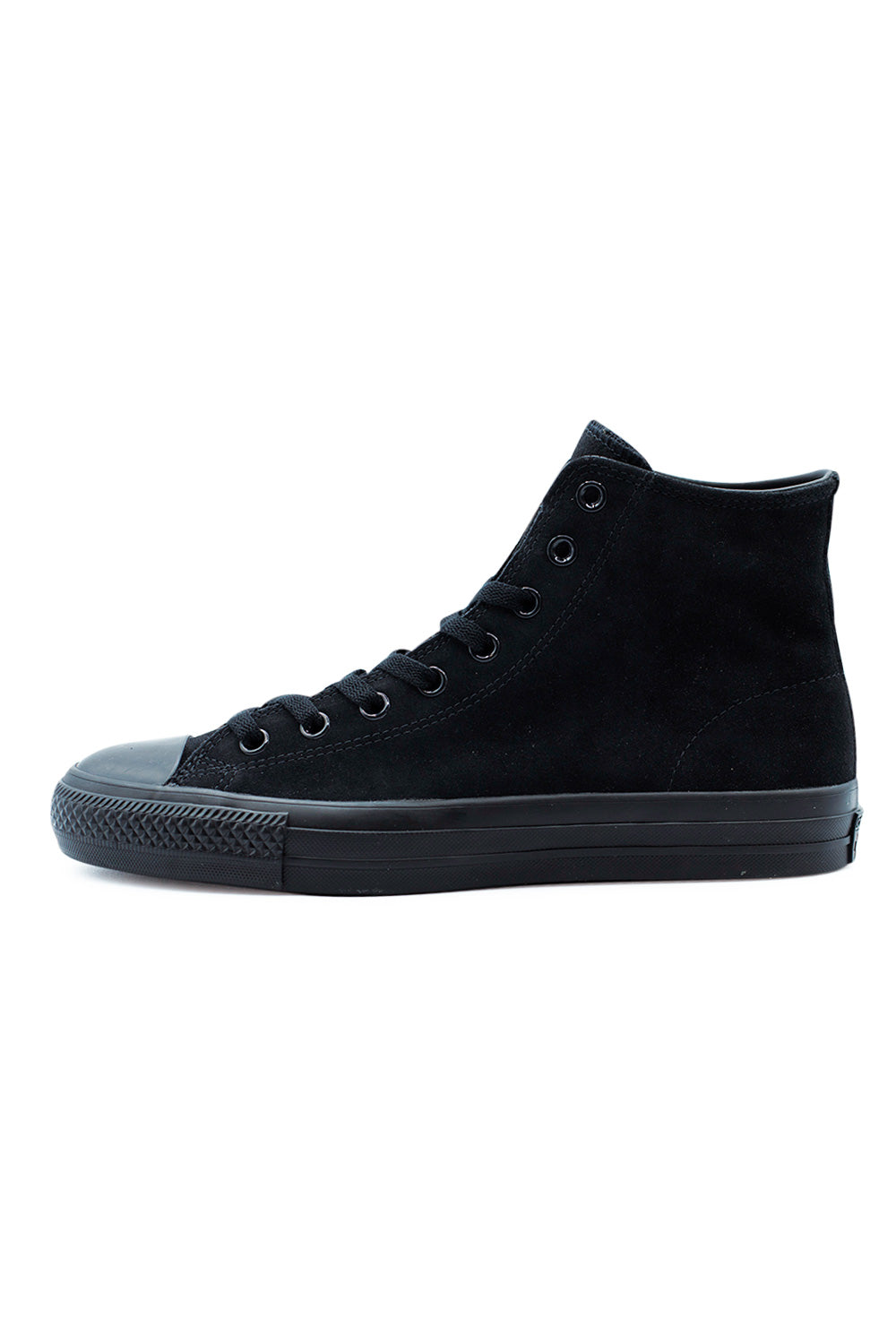 Seitenansicht des Converse CONS CTAS Pro Hi in Schwarz – ikonischer Chuck Taylor Look mit Skate-Performance-Upgrade