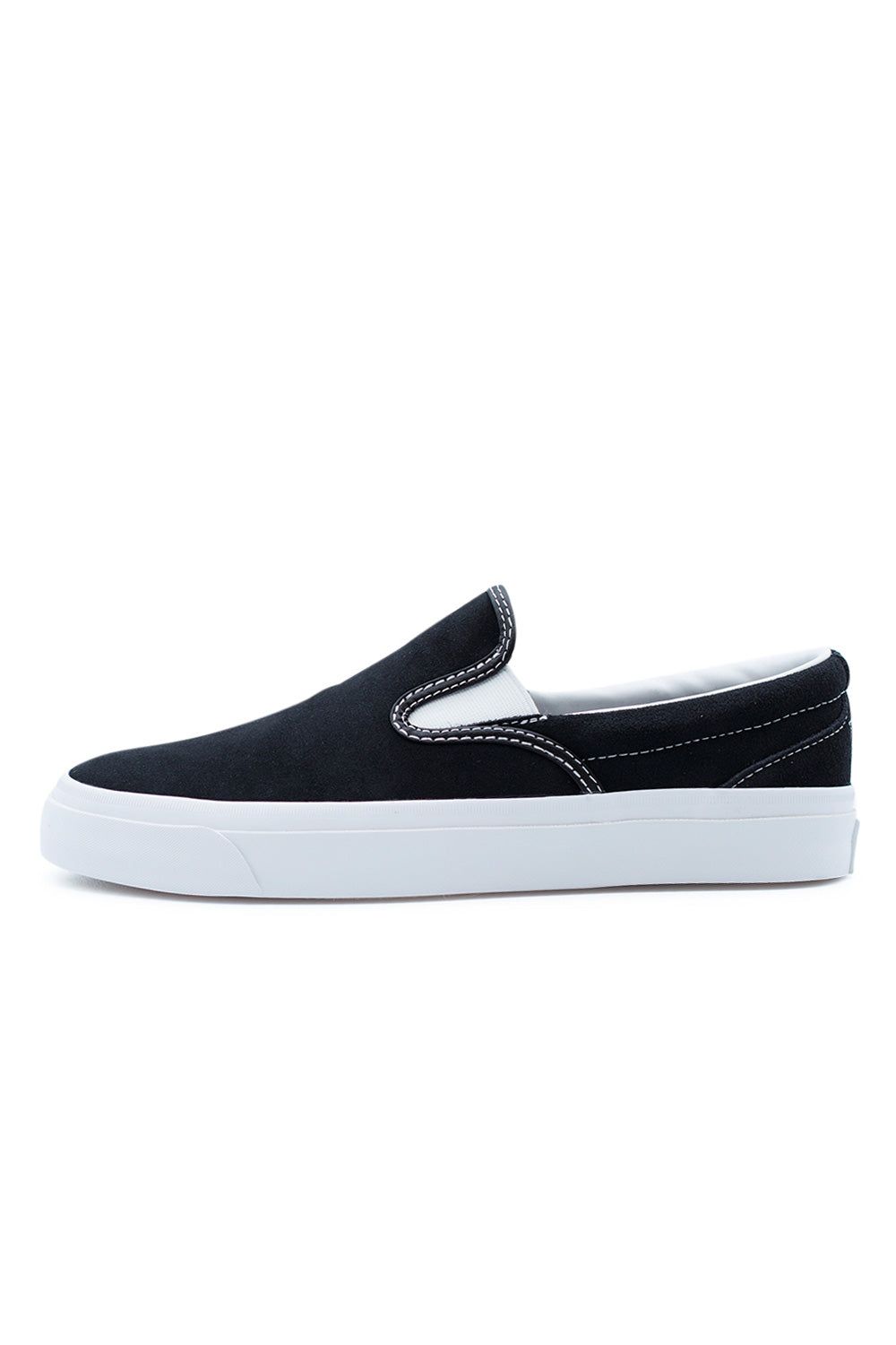 Converse CONS One Star CC Slip Skate-Schuh in Schwarz mit weißer Sohle und Cut-Out One Star Detail an der Ferse