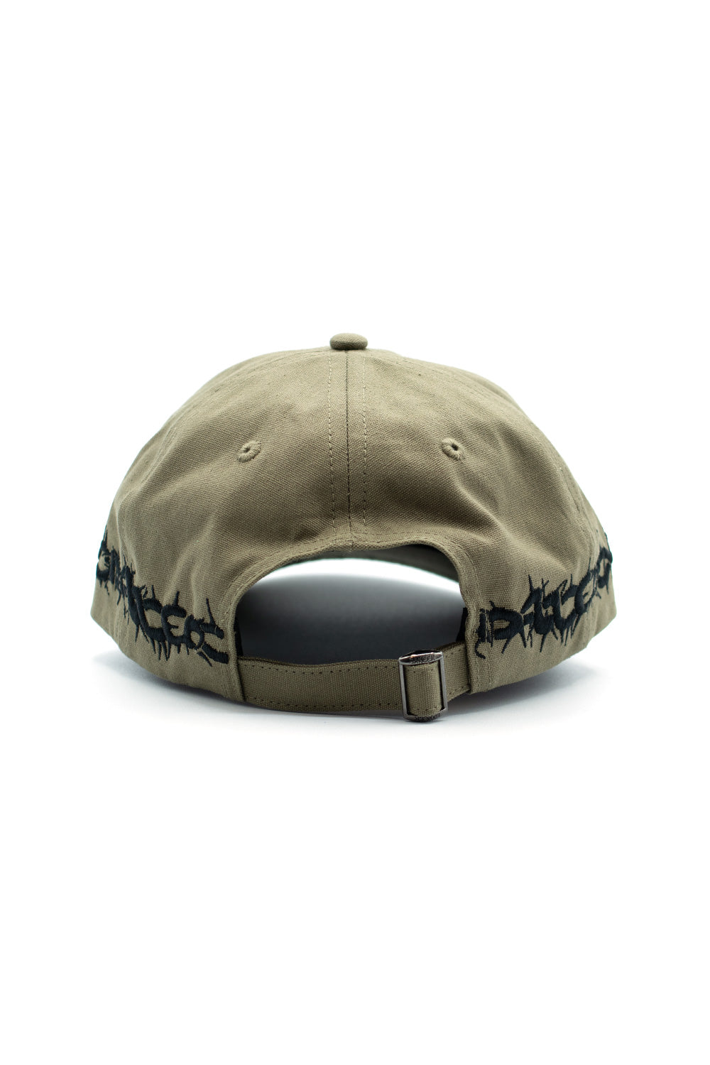 Grüne Dancer Crown Cap mit markanter Dornenkranz-Stickerei, klassischer Passform und atmungsaktivem Schweißband – ein stylisches Accessoire aus reiner Baumwolle.