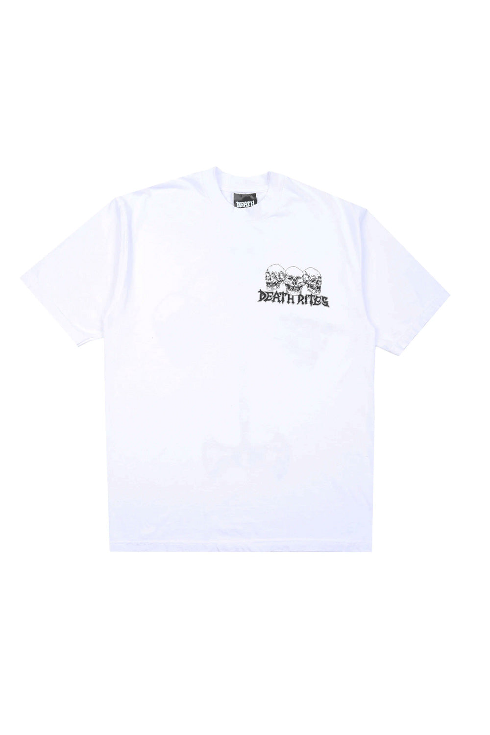 Death Rites Axe Grinder T-Shirt in White – Stylisches, weißes T-Shirt mit markantem Axt-Print für den urbanen Style