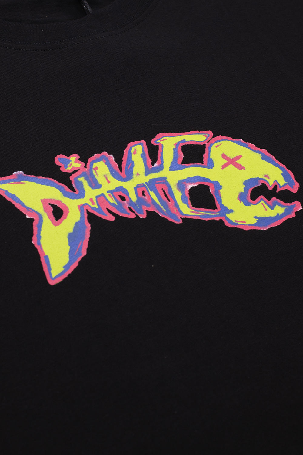 Schwarzes Dime Bones T-Shirt – auffälliger Knochen-Print auf hochwertigem Baumwollshirt für urbanen Look