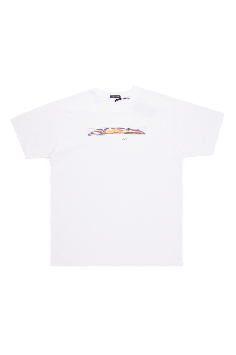 Dime Stretch T-Shirt White – Weißes Skate-Shirt mit gesticktem Dime-Logo auf der Brust