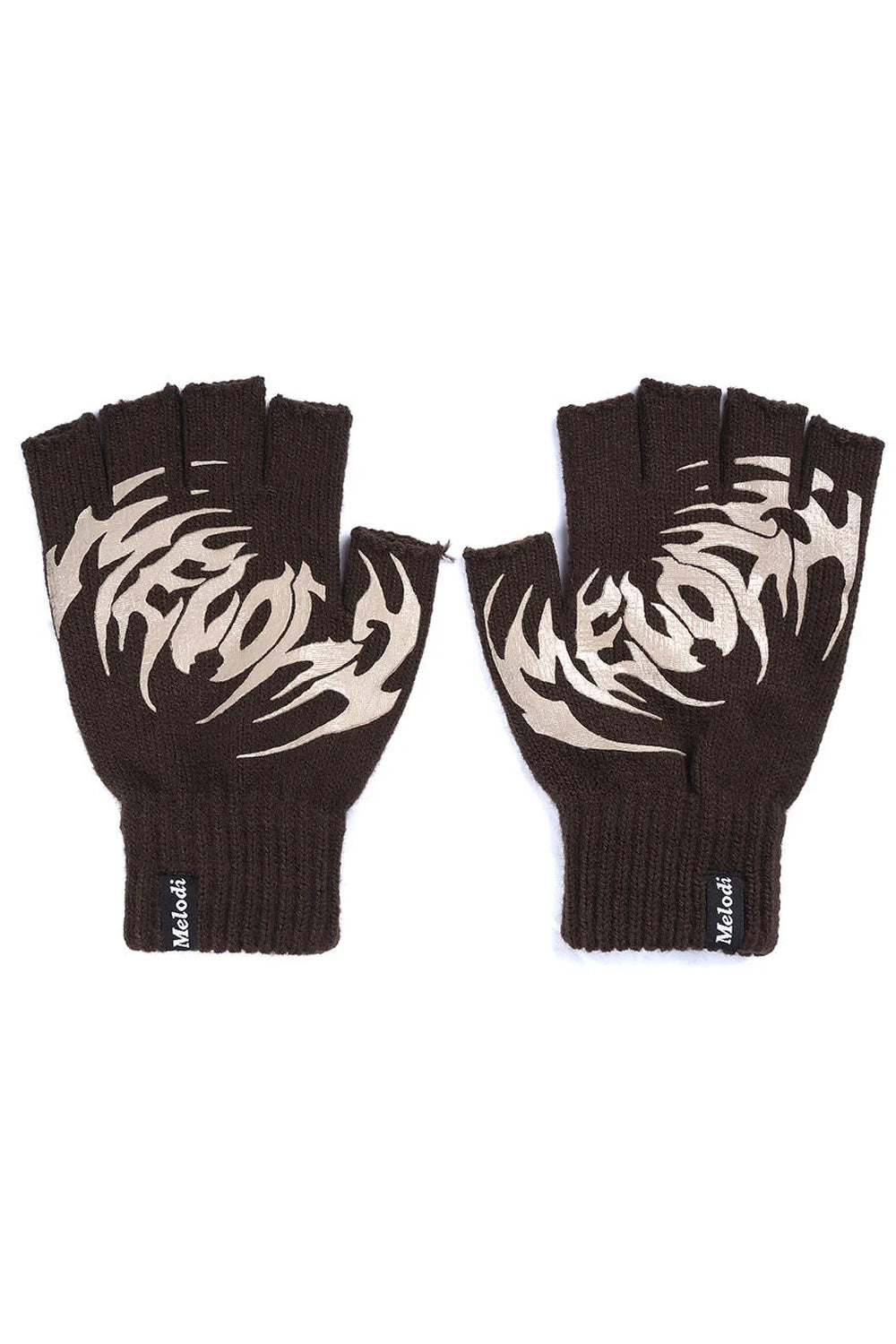 EC Melodi 3 Pack Logo FIngerless Gloves Brown / Pink / Black - BONKERS