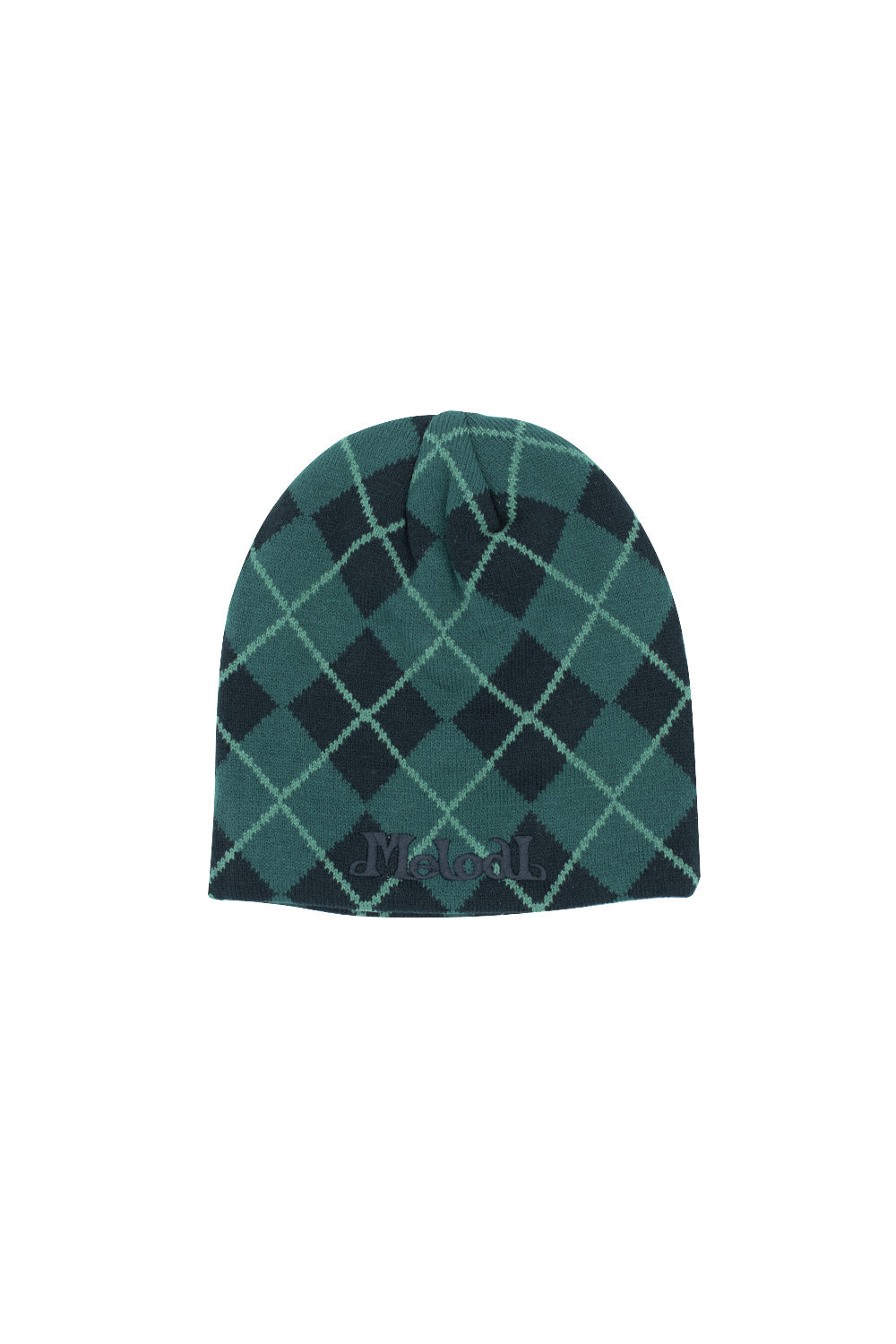 EC Melodi Argyle Beanie Green – Trendige grüne Strickmütze im klassischen Argyle-Muster von EC Melodi für einen modernen Winterlook