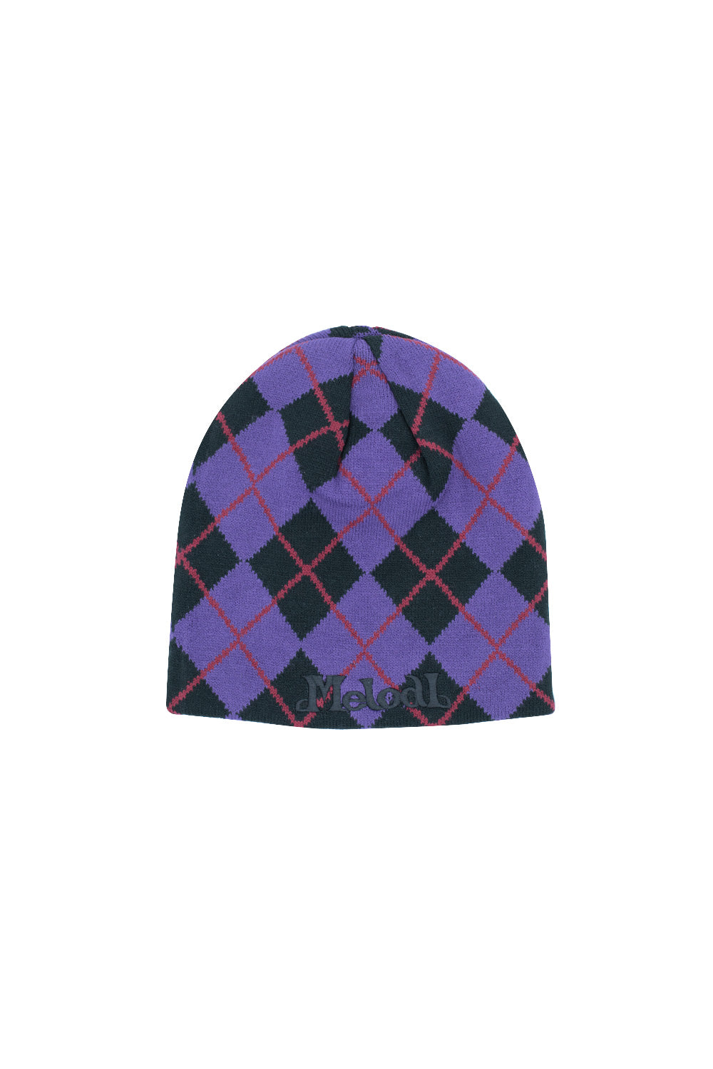 EC Melodi Argyle Beanie Purple – Stylische lila Strickmütze im Argyle-Design von EC Melodi für einen trendigen Winterlook