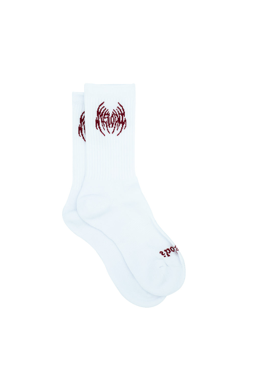 "EC Melodi Cushioned Logo Socks in White – weiche, gepolsterte Sportsocken mit schwarzem Logo-Print und verstärktem Fußbett"