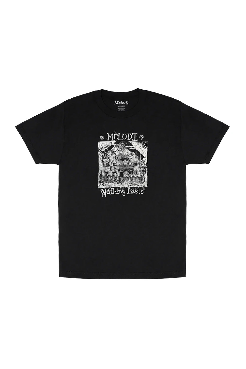 EC Melodi Home T-Shirt Black – Klassisches schwarzes T-Shirt von EC Melodi mit modernem Design für einen stilvollen Streetwear-Look