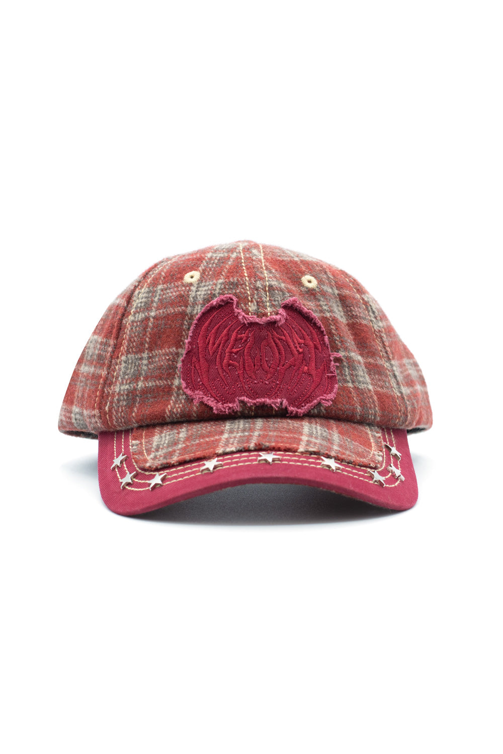 EC Melodi Star Studded Hat Red Plaid - BONKERS