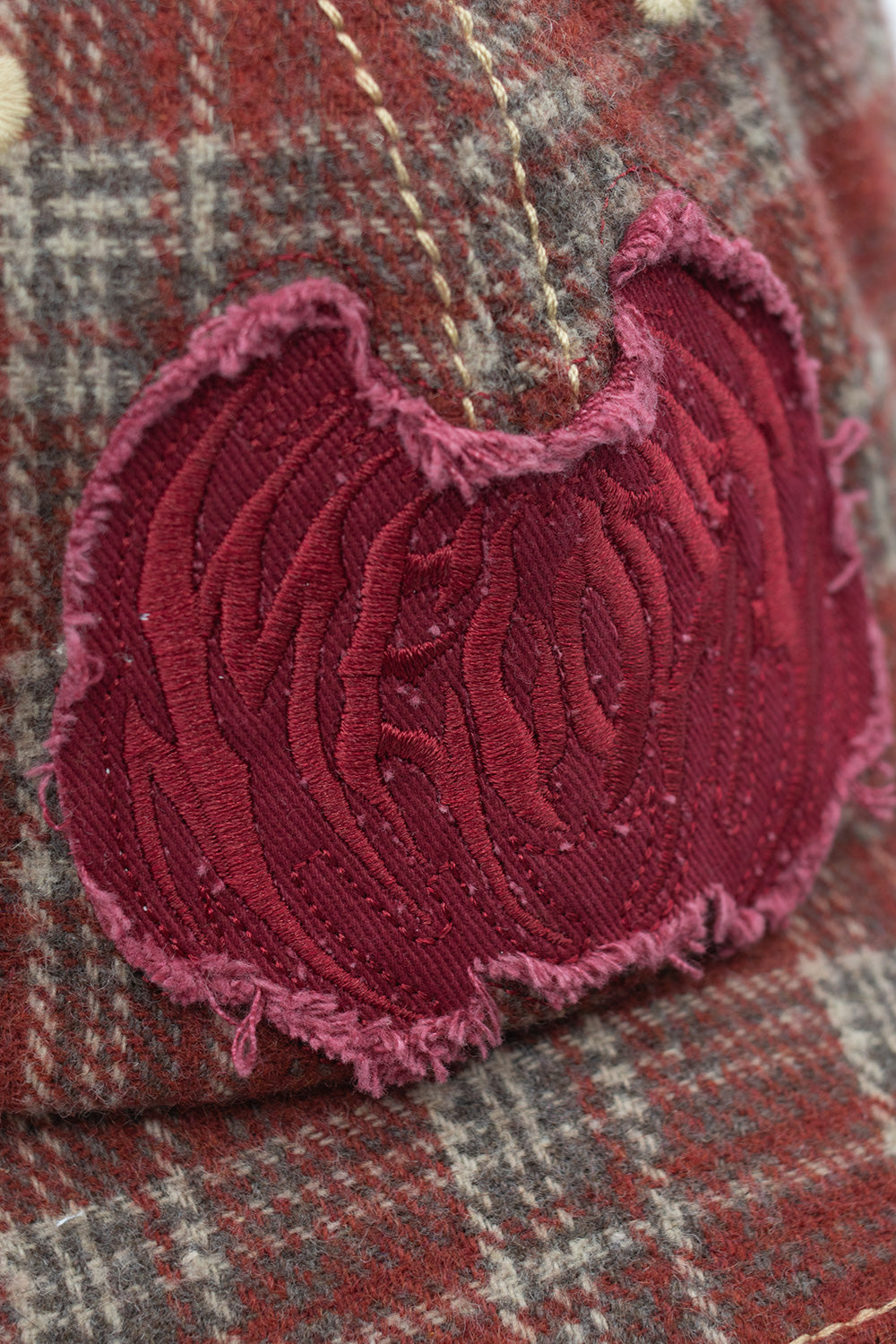 EC Melodi Star Studded Hat Red Plaid - BONKERS