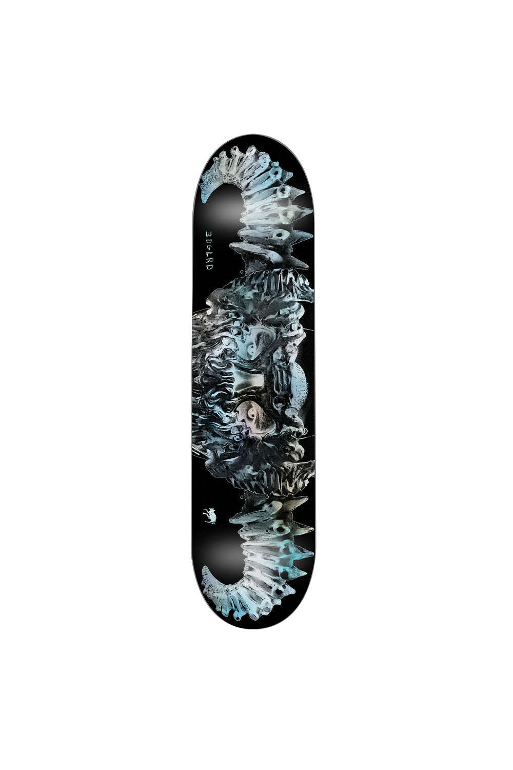 EDGLRD DMN Skateboard Deck 8.5 Zoll mit auffälligem Artwork – breites 7-ply Ahornholz-Deck für stabile Bowl-Runs und kraftvolles Street-Skating