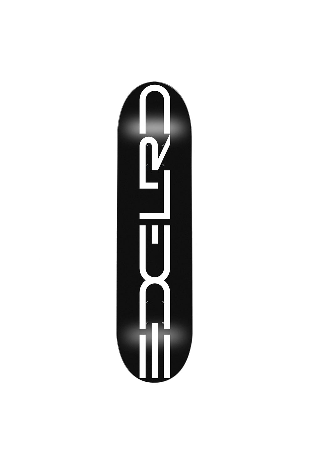 EDGLRD Tech Script Team Skateboard Deck in Schwarz-Weiß – minimalistisches Design auf hochwertigem 7-ply Ahornholz