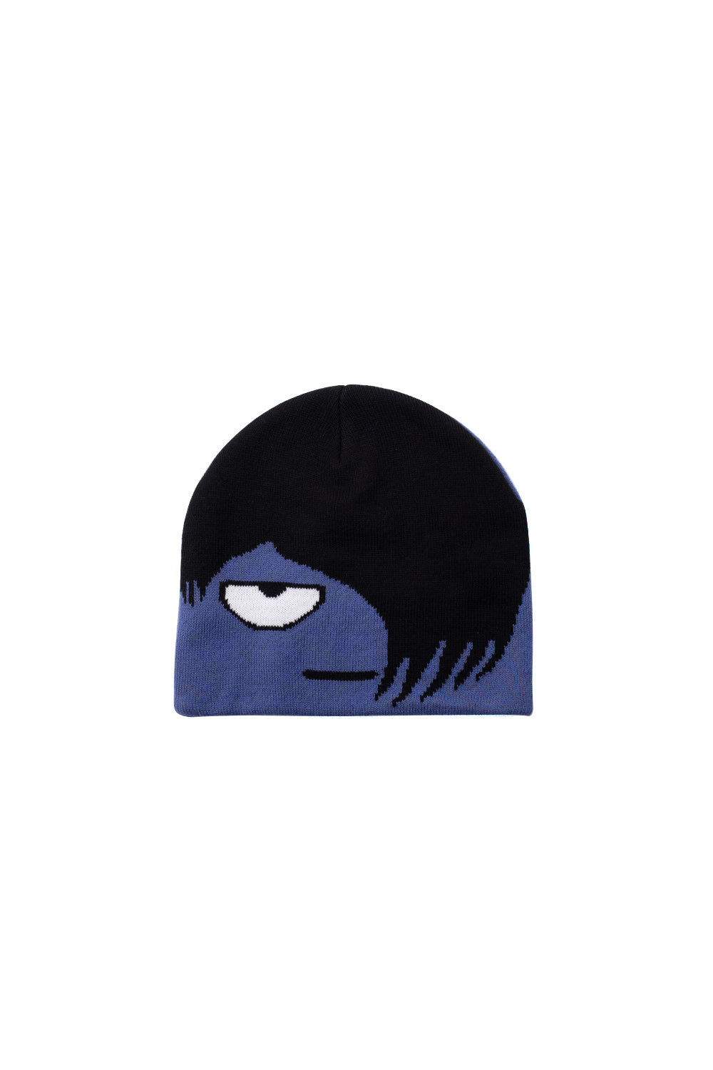 "Fuck This Industry Emo Beanie Blue – Stylische blaue Emo Beanie mit 'Fuck This Industry'-Schriftzug für einen rebellischen Streetstyle"