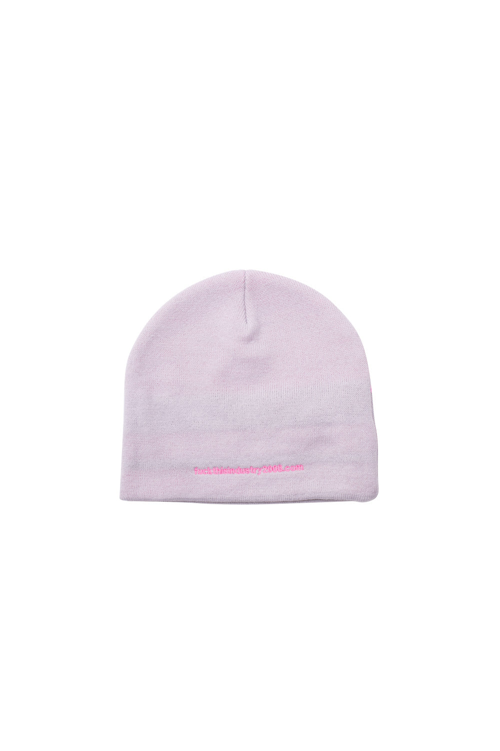 "Fuck This Industry Emo Beanie Pink – Modische pinke Mütze mit markantem Schriftzug für einen auffälligen Look im Emo-Stil"