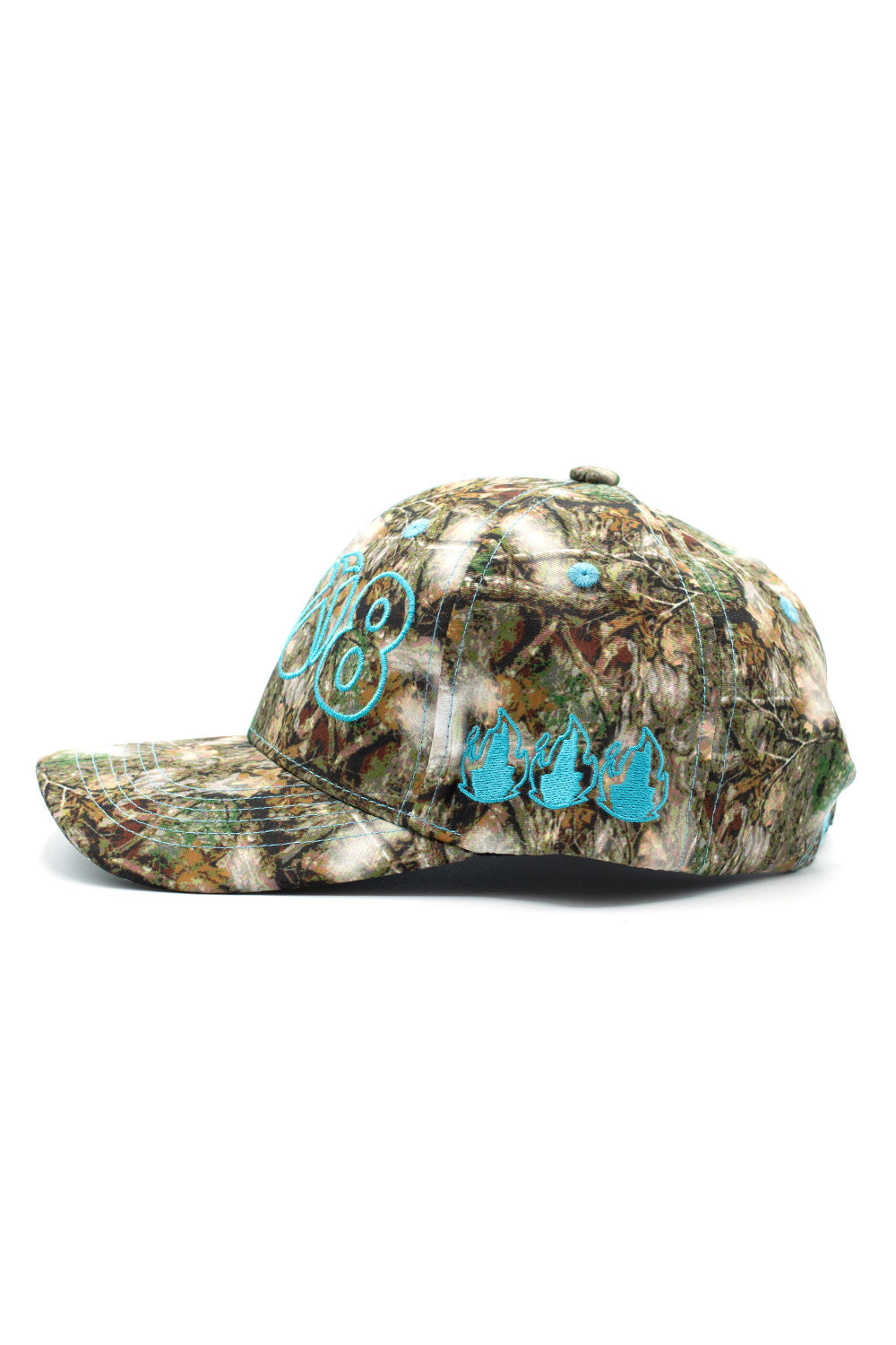 Fuck This Industry Real Tree Cap 8Box – Trendige 6-Panel-Cap mit markantem "Fuck This Industry"-Logo und Camouflage-Muster