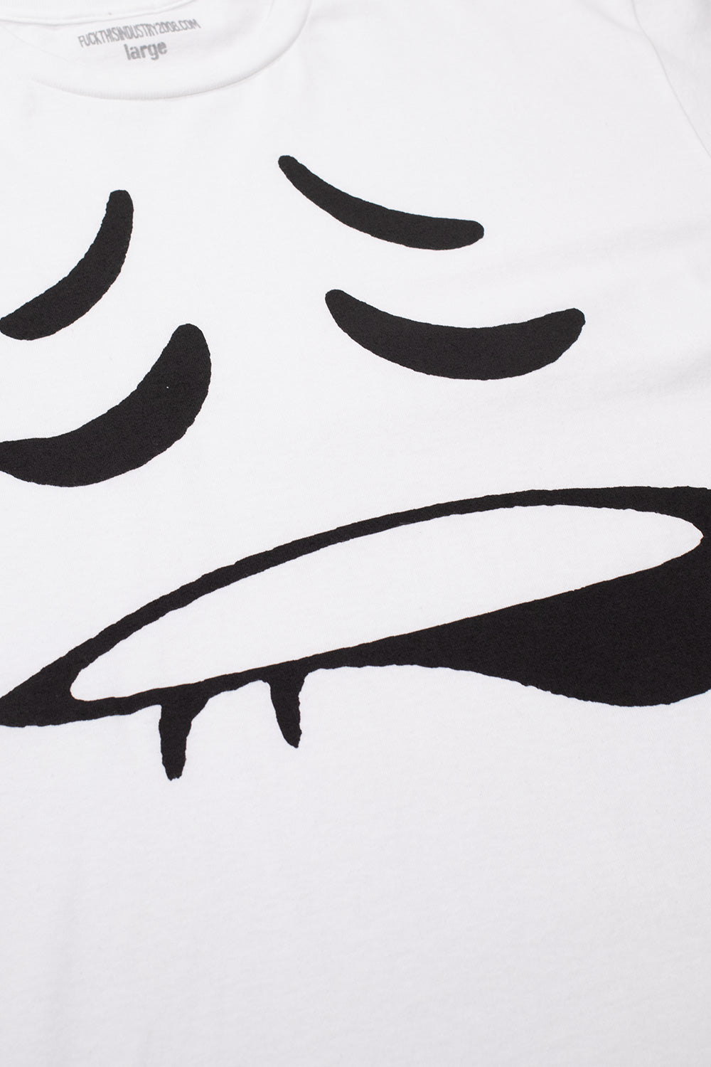 "Fuck This Industry Sheesh T-Shirt White – Trendiges weißes T-Shirt mit coolen 'Sheesh'-Print und rebellischem 'Fuck This Industry'-Aufdruck"