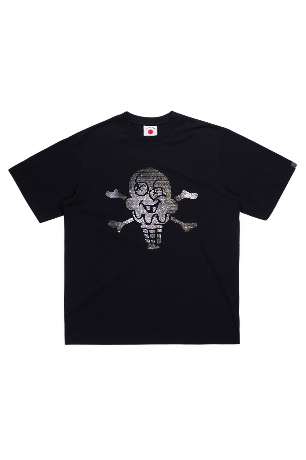 IceCream Rhinestone Cones & Bones T-Shirt Black – Schwarzes T-Shirt mit funkelndem Rhinestone-Print und dem ikonischen Cones & Bones-Design von IceCream