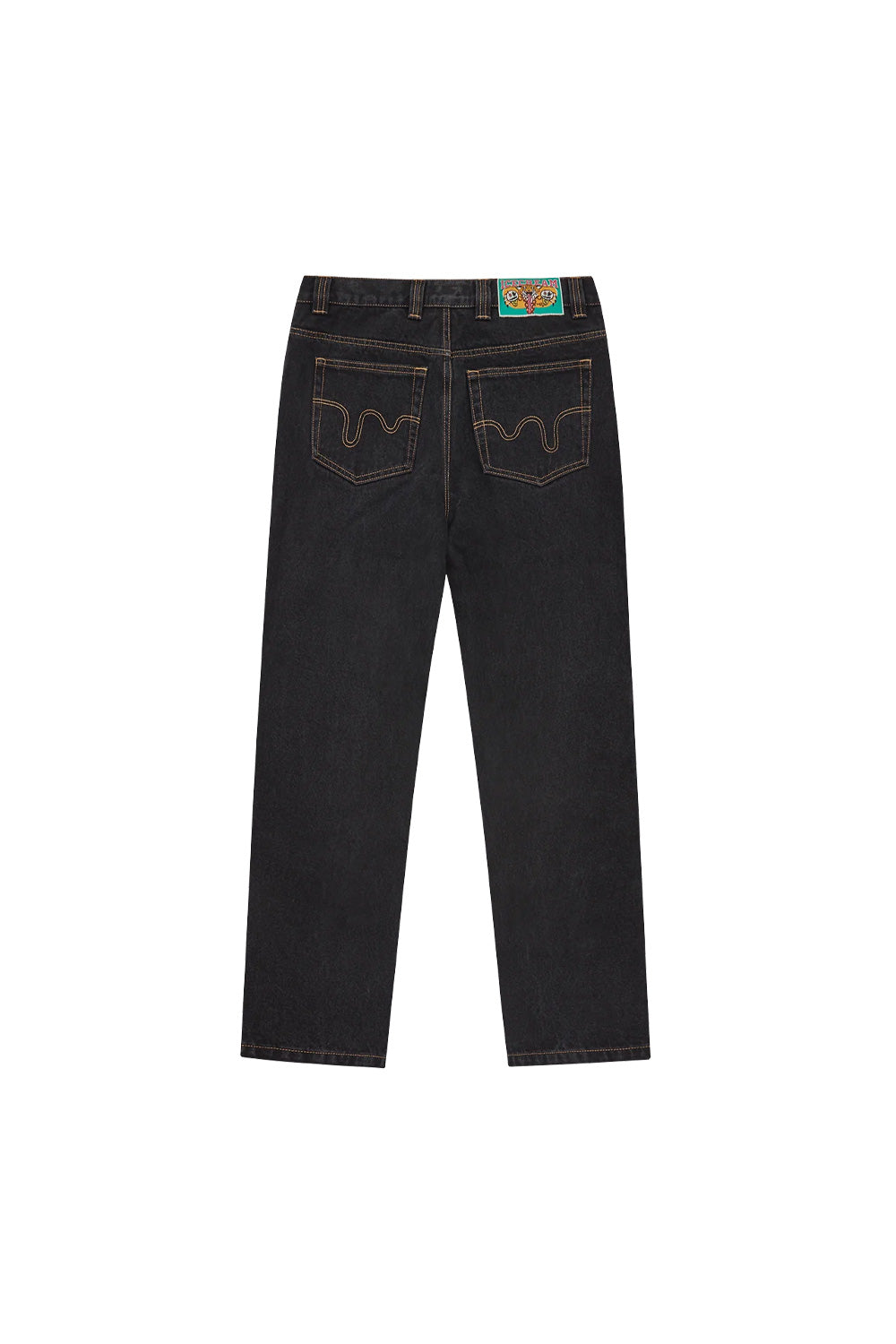 IceCream Running Dog Double Scoop Denim Pant Heavy Wash Black – Coole schwarze Jeans mit Vintage-Waschung und dem ikonischen Running Dog-Logo von IceCream für einen modernen, angesagten Style