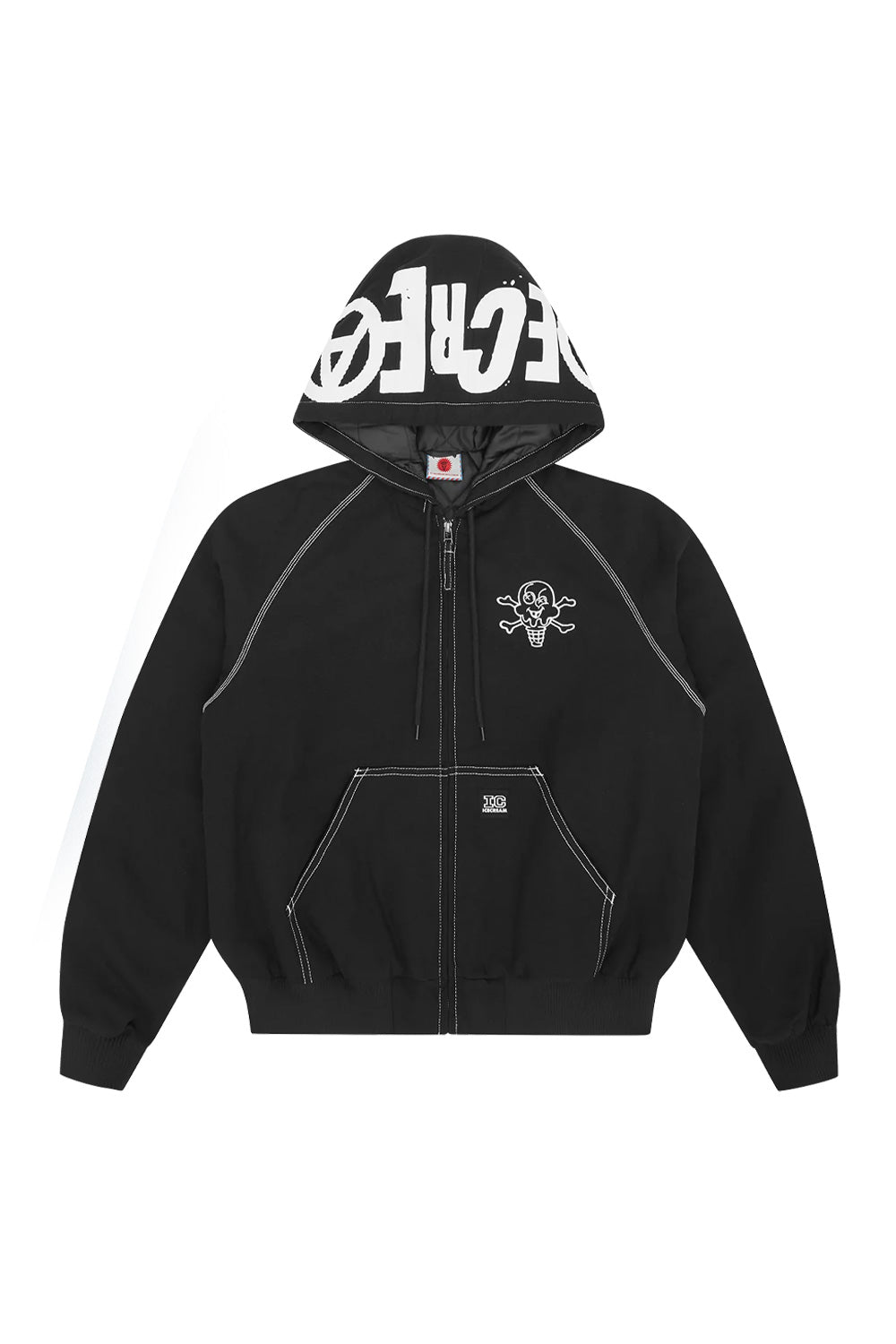 Icecream Anarchy Hooded Work Jacket Black – Robuste Streetwear-Arbeitsjacke mit Kapuze
