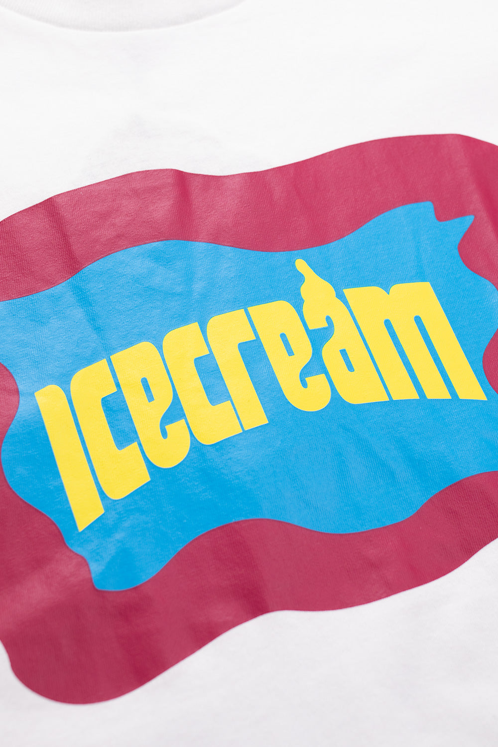 Ice Cream white Block logo T-shirt with a clean and minimalist design for everyday wear