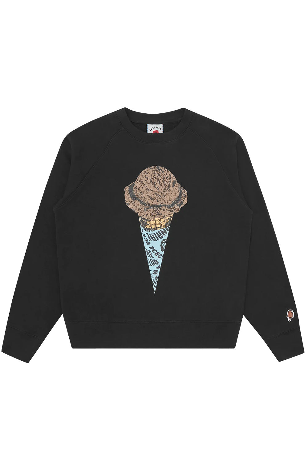 IceCream Cone Crewneck Black - BONKERS