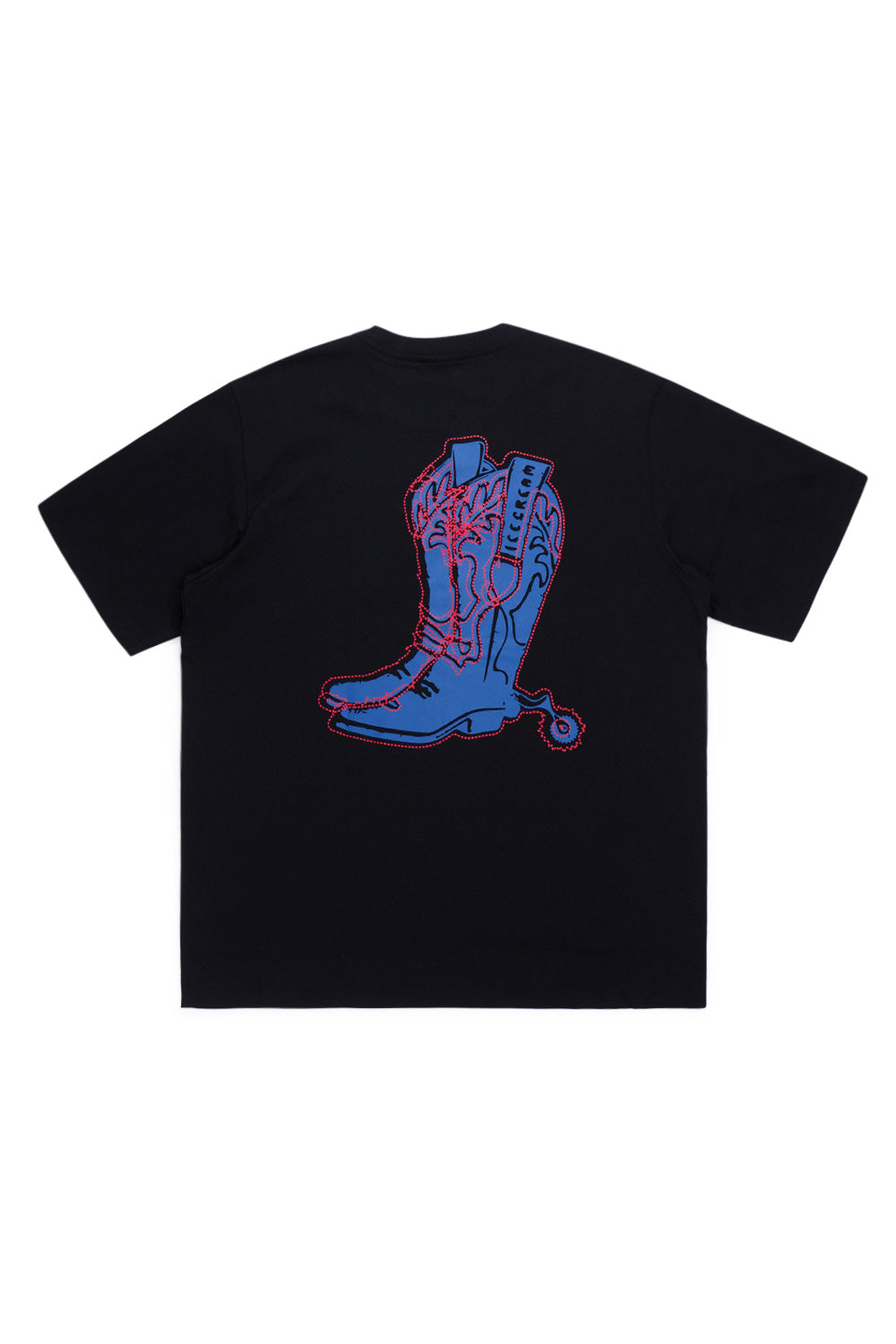 Ice Cream black Cowboy Boot T-shirt featuring a bold graphic print for casual streetwear