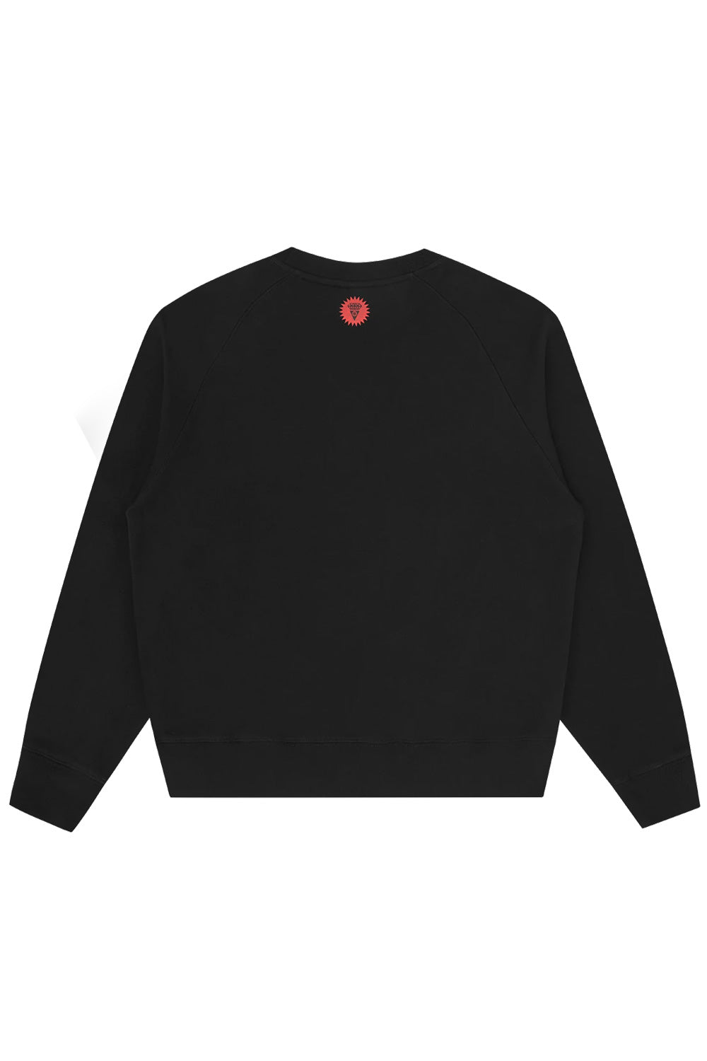 Trendy Ice Cream crewneck in black featuring a fierce leopard print and Running Dog logo