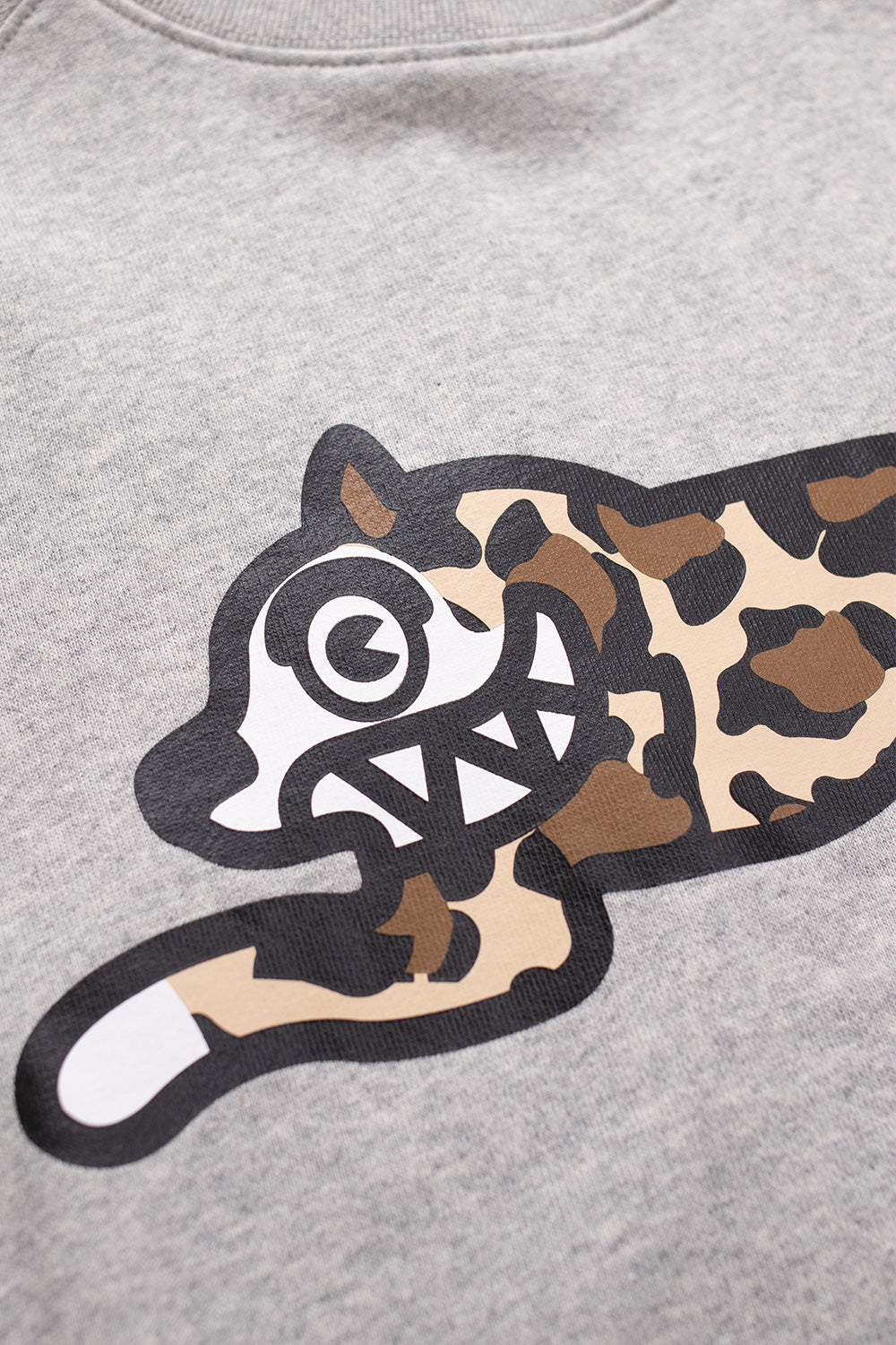 Ice Cream Running Dog crewneck sweatshirt with leopard pattern design for urban style