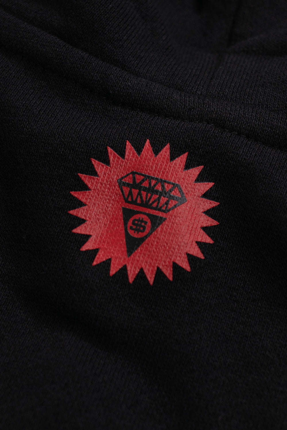 Casual streetwear Ice Cream Running Dog hoodie in black with red print for modern fashion
