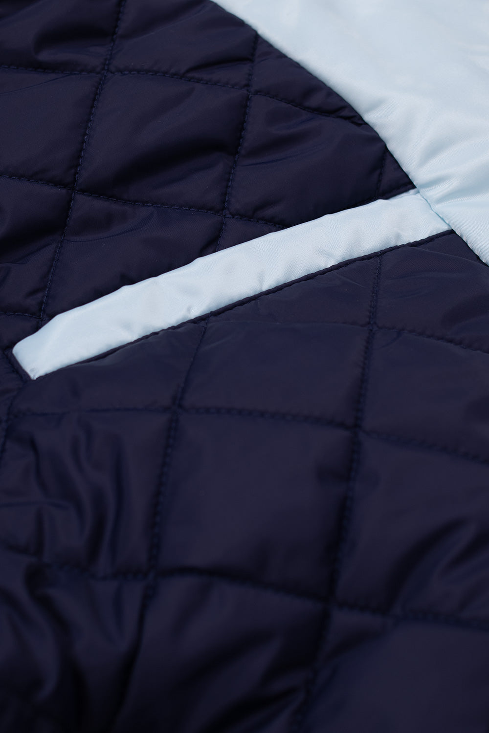 IceCream Running Dog Satin Bomber Jacket Ice Blue - BONKERS