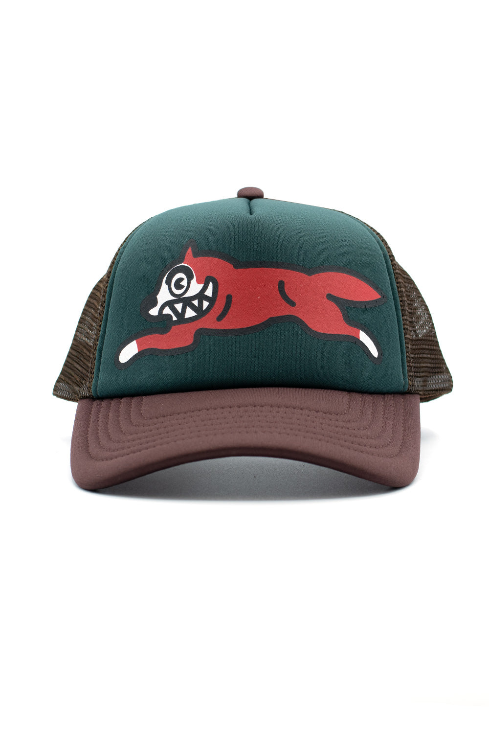 Ice Cream green trucker cap with Running Dog logo for stylish streetwear vibes