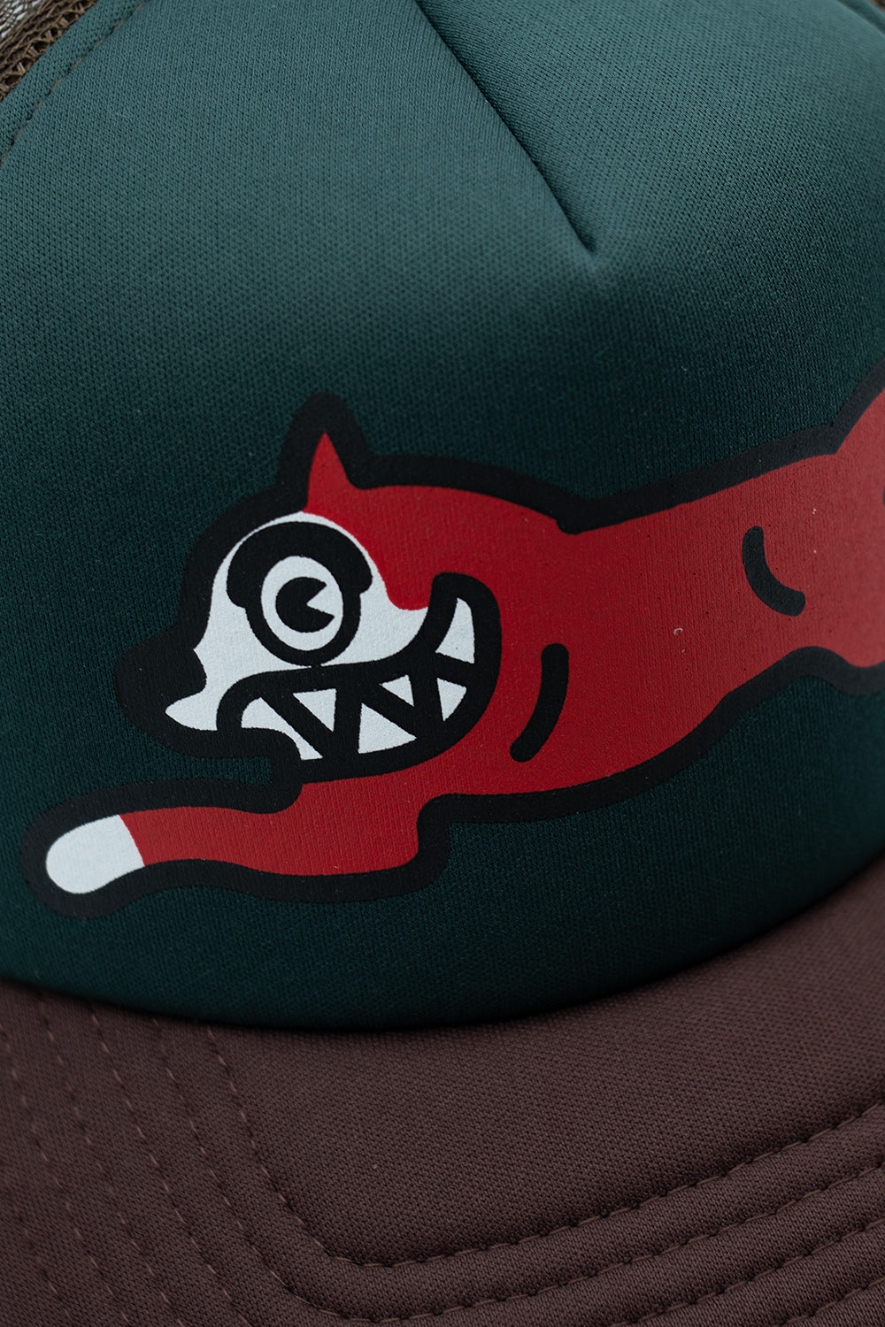 Ice Cream green trucker cap with iconic Running Dog design for a cool, casual look