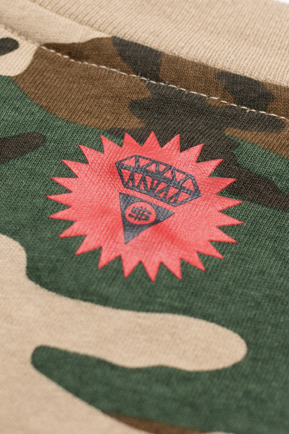 Icecream Running Dog Woodland Camo Tee – Urbanes Camouflage-T-Shirt für Streetwear-Fans