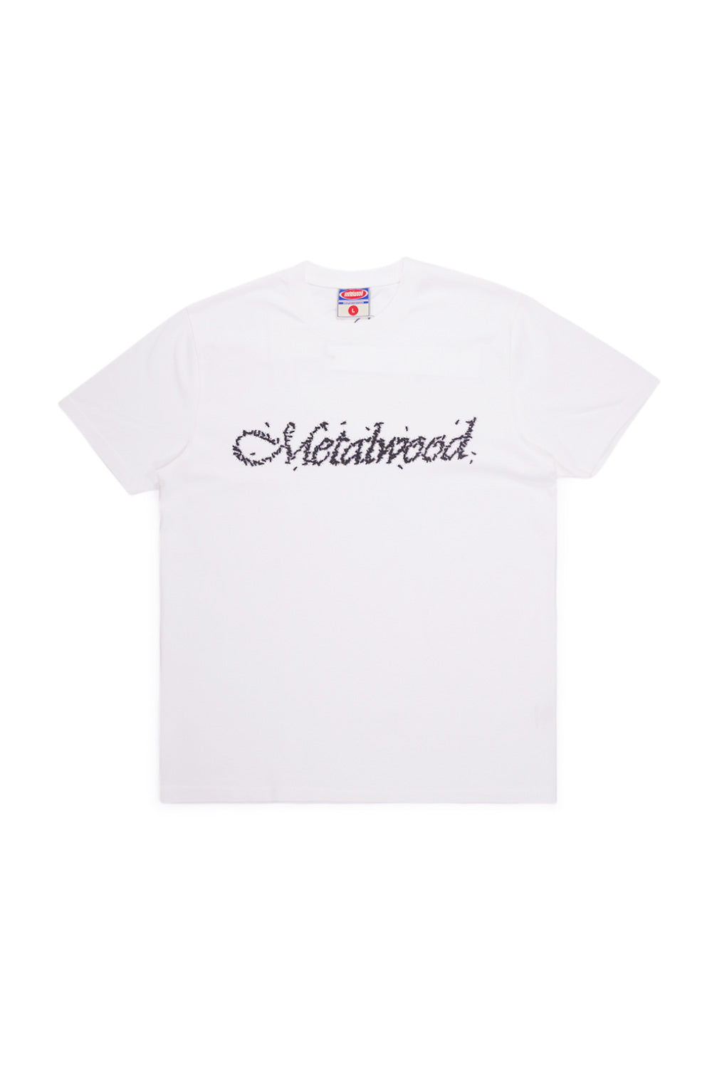 Metalwood Studio Flies T-Shirt White – Wide-Fit Heavy Cotton T-Shirt mit auffälligem Front-Print, inspiriert von der Fusion von Golf- und Skate-Kultur.