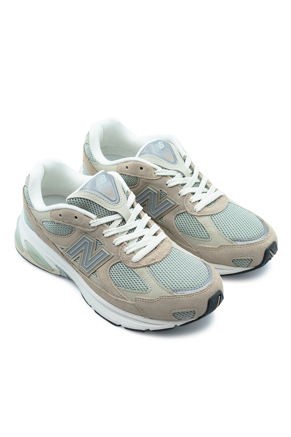 angled pair shot New Balance 2010 Mindful Grey Shipyard highlighting multi-layer construction, premium suede panels and advanced stability setup for everyday wear