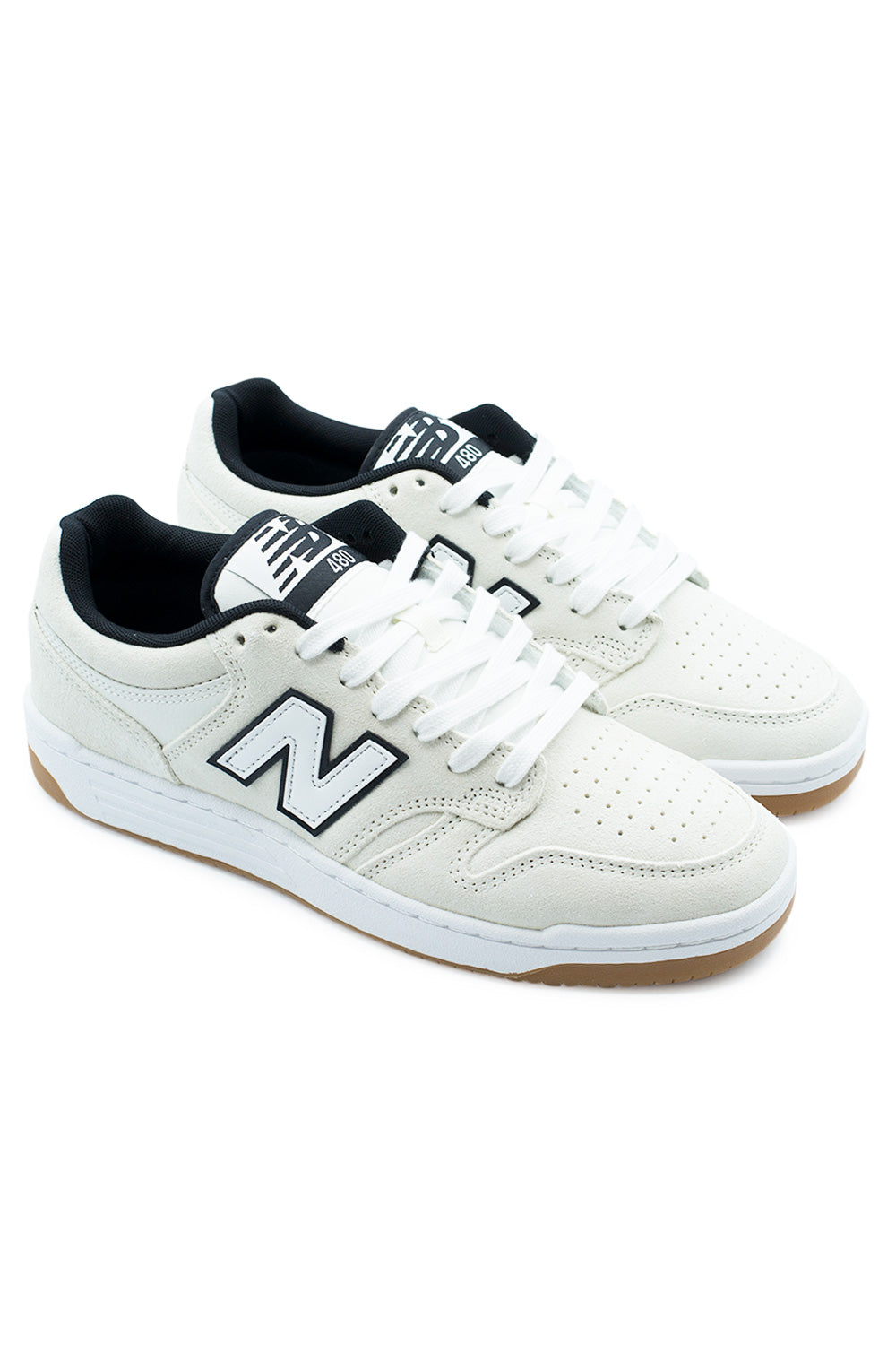 New Balance Numeric 480 Shoe White / Black - BONKERS