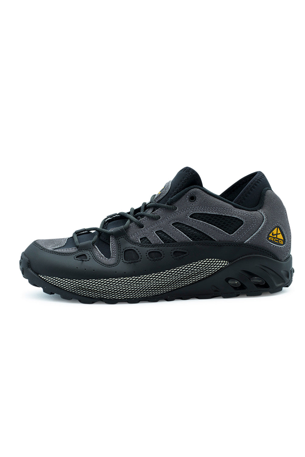 Nike ACG Air Exploraid Shoe LT Graphit Canyon Gold Black – Robuste Outdoor-Schuhe von Nike ACG in Graphit und Canyon Gold, perfekt für Abenteuer in der Natur.