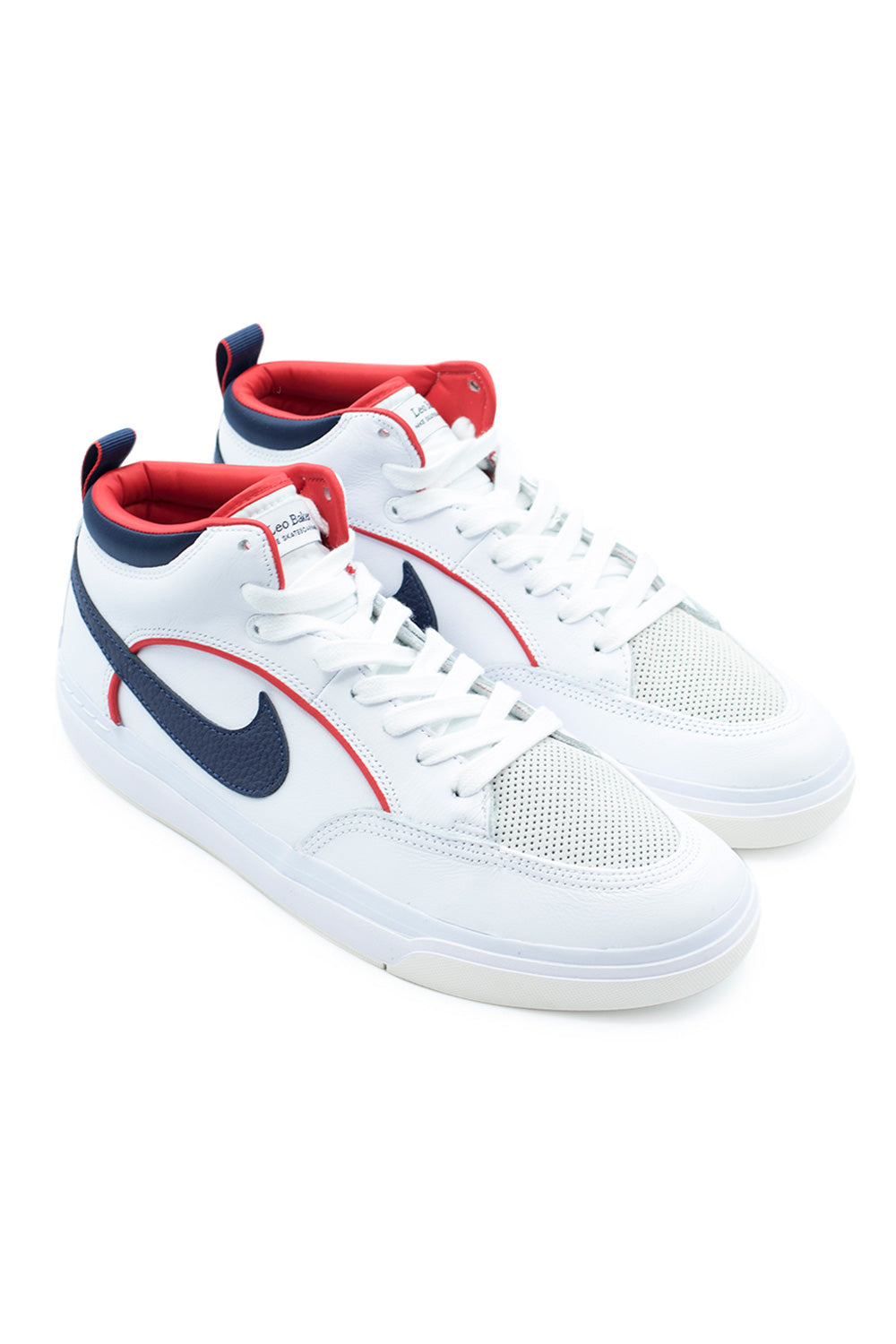 Nike SB React Leo PRM Shoe White / Midnight Navy - BONKERS