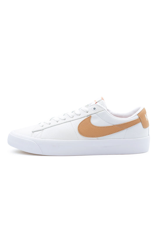 Nike SB Zoom Blazer Low Pro GT ISO Shoe (Orange Label) White / LT Cognac / White / White - BONKERS