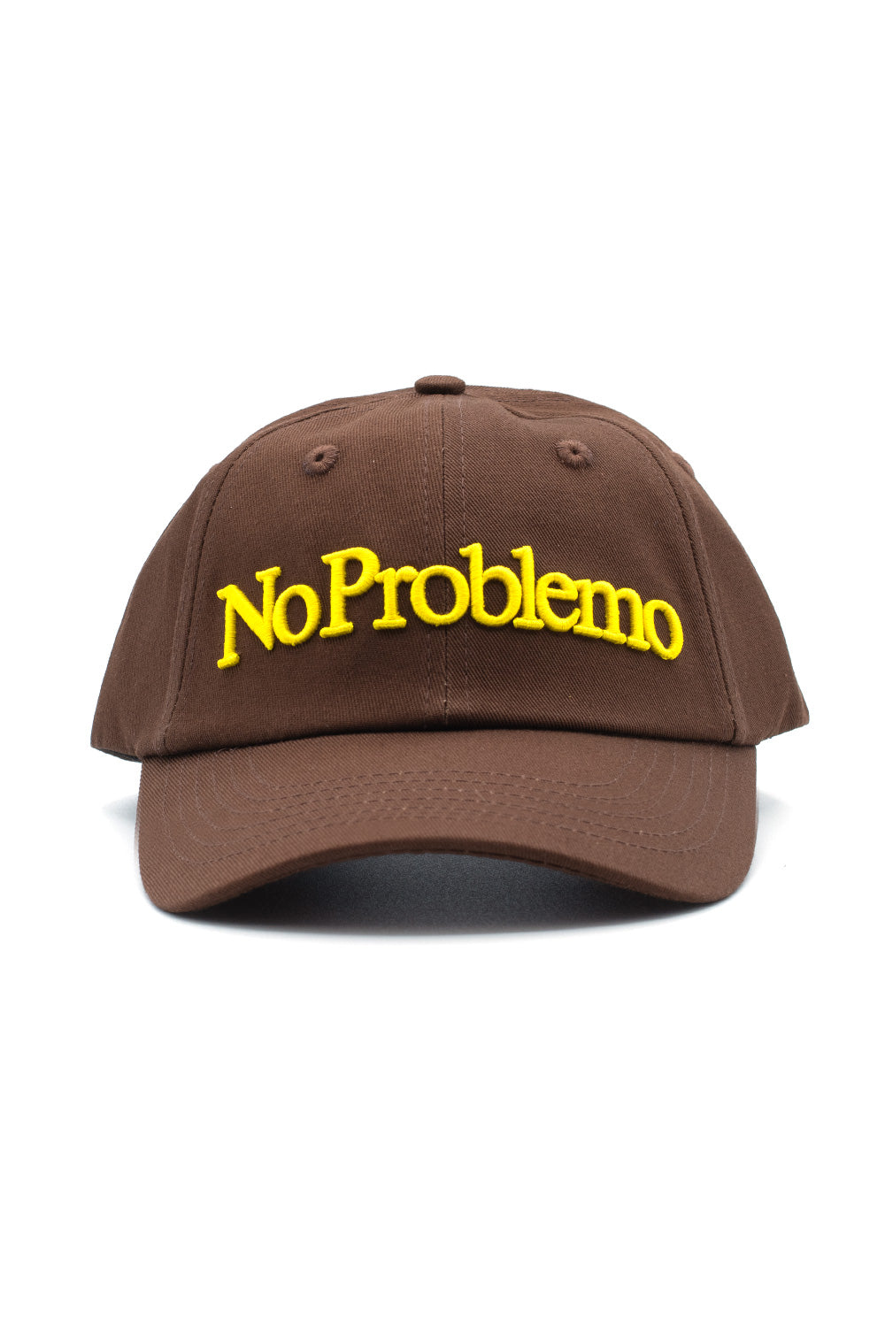 "No Problemo 'No Problemo' Cap Brown – Stylische braune Cap mit markantem 'No Problemo'-Logo für deinen urbanen Look"