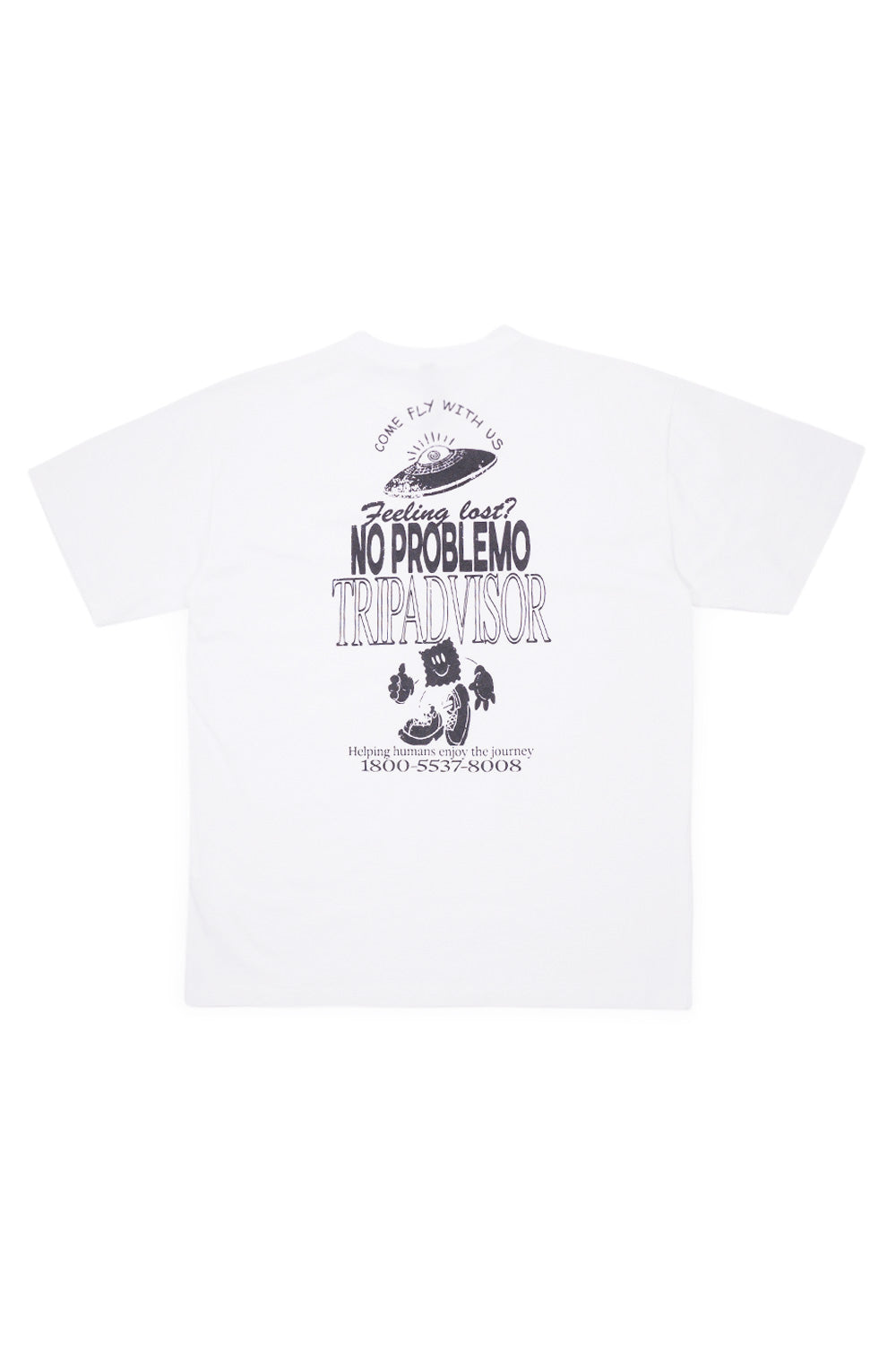 No Problemo Trip Advisor T-Shirt White - BONKERS