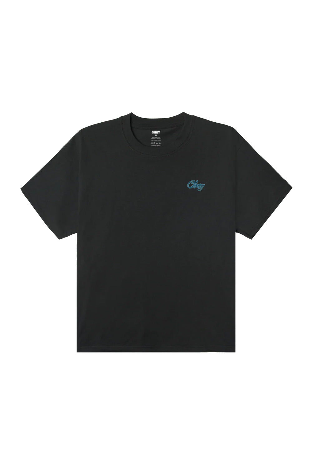 Obey Airbrushed Rose Heavyweight T-Shirt Vintage Black - BONKERS