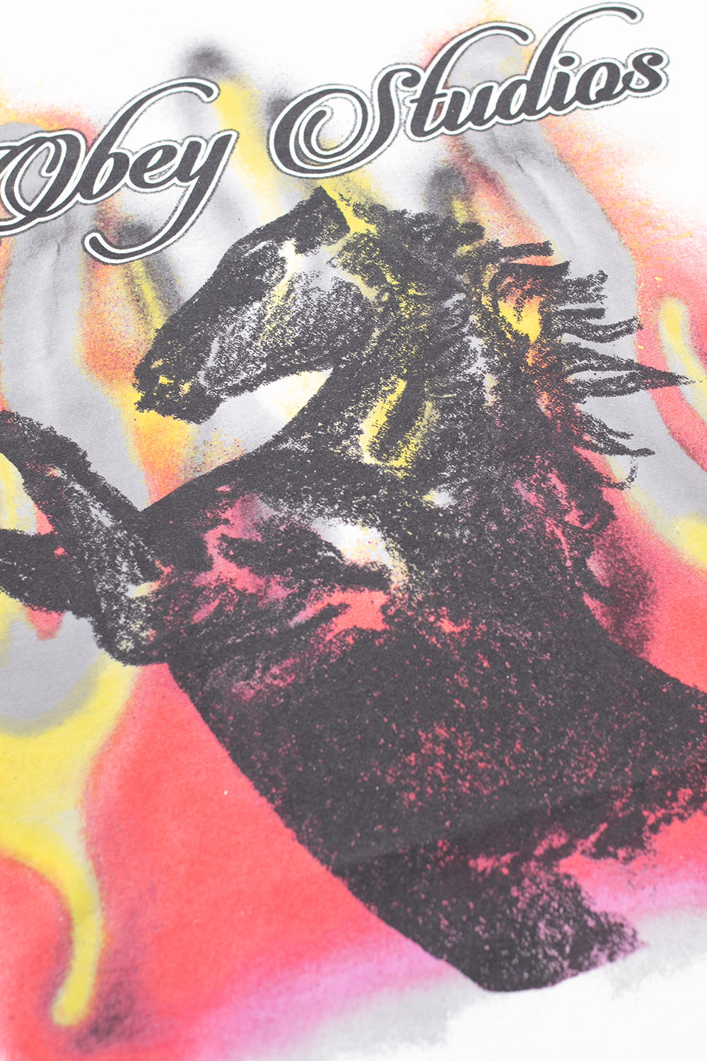 Obey Studios Horse T-Shirt White - BONKERS