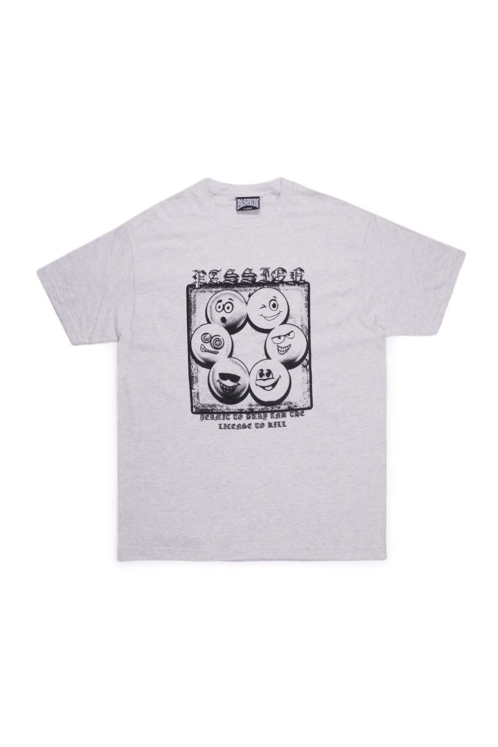 Passion Permit To Bury T-Shirt Grey - BONKERS